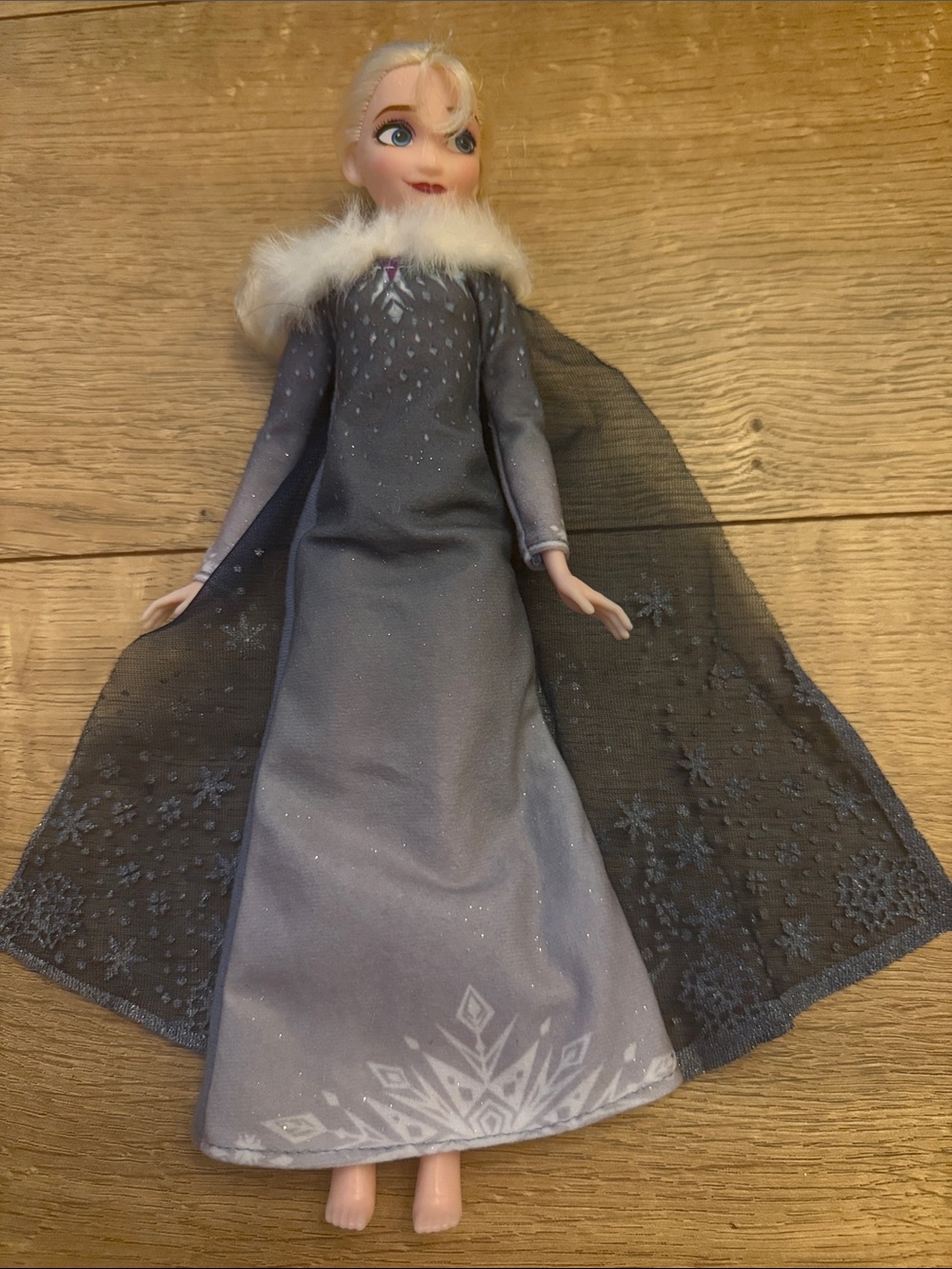 Disney Frozen Elsa Grey and blue Dress Doll